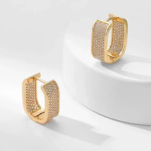 Brinco Argola Cravejado com Zircônia Bellorie